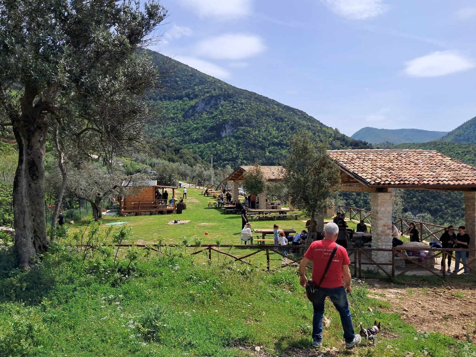 Vista panoramica del ristorante L'Aretta nella campagna sabina